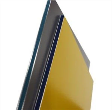 Panou compozit din aluminiu argintiu periat